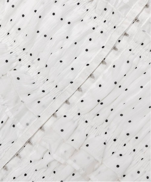 RANDA（ランダ）の「ショルダーリボンワンピース（ワンピース・レディース・ブラック/ホワイト/ピンク/ベージュ・1/0）」の10枚目の写真