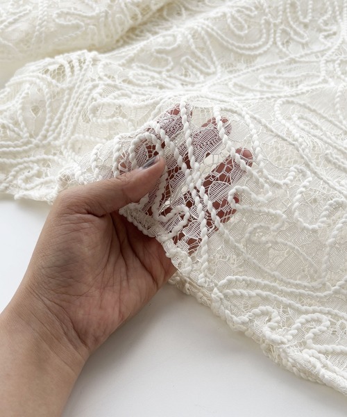 GeeRA（ジーラ）の「前後2WAYコードシアーレースプルオーバー（Tシャツ/カットソー・レディース・ベージュ/アイボリー/ブラック・LARGE/X-LARGE/MEDIUM）」の18枚目の写真