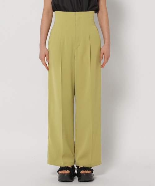 mysty woman（ミスティウーマン）の「バックレースアップストレートパンツ 329042（スラックス・レディース・グリーン/グレー/ブラック・FREE）」の11枚目の写真