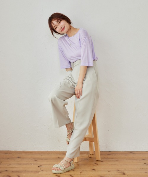 mysty woman（ミスティウーマン）の「バックレースアップストレートパンツ 329042（スラックス・レディース・グリーン/グレー/ブラック・FREE）」の22枚目の写真