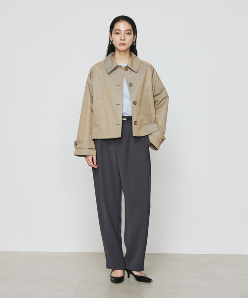 COMME CA（コムサ）の「シャンブレー ショートブルゾン（ブルゾン・レディース・カーキ/ネイビー・FREE）」の9枚目の写真