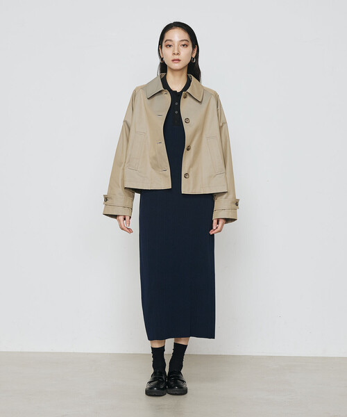 COMME CA（コムサ）の「シャンブレー ショートブルゾン（ブルゾン・レディース・カーキ/ネイビー・FREE）」の7枚目の写真