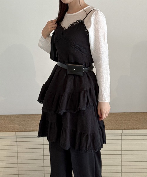 on:nue】レースフリルキャミワンピース/2025 SS COLLECTION