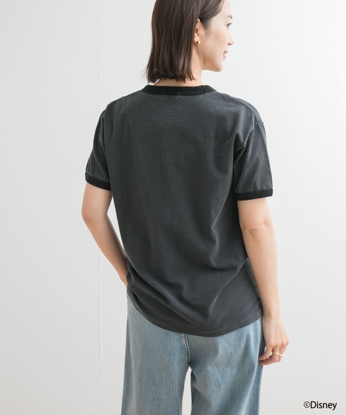 GOOD ROCK SPEED(グッドロックスピード)の「GOOD ROCK SPEED / MICKEY MOUSE / RingerT-Shirts(Tシャツ/カットソー・レディース・ネイビー/ブラック・MEDIUM)」の5枚目の写真