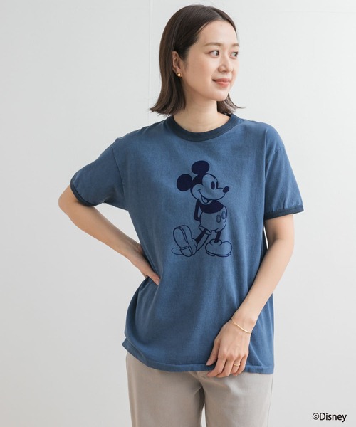 GOOD ROCK SPEED(グッドロックスピード)の「GOOD ROCK SPEED / MICKEY MOUSE / RingerT-Shirts(Tシャツ/カットソー・レディース・ネイビー/ブラック・MEDIUM)」の7枚目の写真