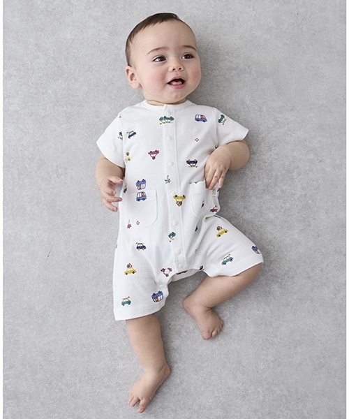 petit main（プティマイン）の「【GOODPRICE】半袖カバーオール（ロンパース・キッズ・ブラック/アイボリー/ライトカーキ/ホワイト系その他/ライトピンク/カラフル・80ｃｍ/70cm）」の9枚目の写真