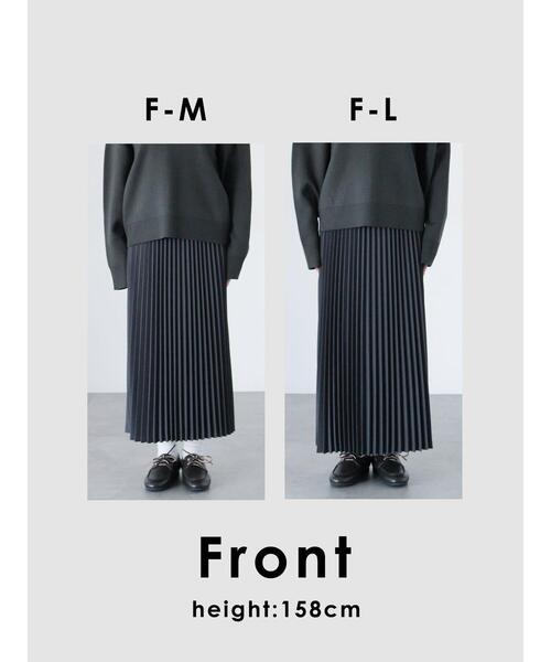 Lugnoncure（ルノンキュール）の「【選べる着丈】無地/柄アソートプリーツスカート（スカート・レディース・ベージュ/ネイビー/チャコールグレー/ブラック/カーキ・ﾌﾘｰ(L)/ﾌﾘｰ(M)）」の7枚目の写真