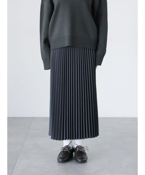 Lugnoncure（ルノンキュール）の「【選べる着丈】無地/柄アソートプリーツスカート（スカート・レディース・ベージュ/ネイビー/チャコールグレー/ブラック/カーキ・ﾌﾘｰ(L)/ﾌﾘｰ(M)）」の10枚目の写真