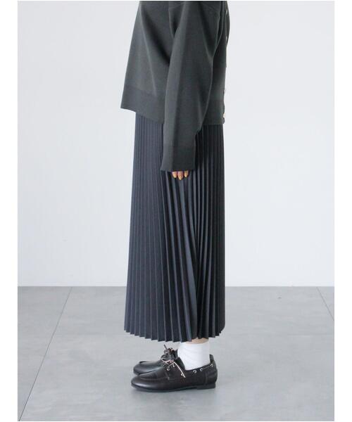 Lugnoncure（ルノンキュール）の「【選べる着丈】無地/柄アソートプリーツスカート（スカート・レディース・ベージュ/ネイビー/チャコールグレー/ブラック/カーキ・ﾌﾘｰ(L)/ﾌﾘｰ(M)）」の11枚目の写真