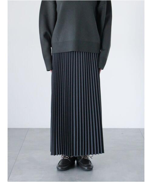 Lugnoncure（ルノンキュール）の「【選べる着丈】無地/柄アソートプリーツスカート（スカート・レディース・ベージュ/ネイビー/チャコールグレー/ブラック/カーキ・ﾌﾘｰ(L)/ﾌﾘｰ(M)）」の14枚目の写真