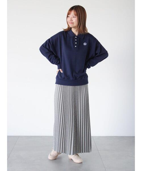 Lugnoncure（ルノンキュール）の「【選べる着丈】無地/柄アソートプリーツスカート（スカート・レディース・ベージュ/ネイビー/チャコールグレー/ブラック/カーキ・ﾌﾘｰ(L)/ﾌﾘｰ(M)）」の21枚目の写真