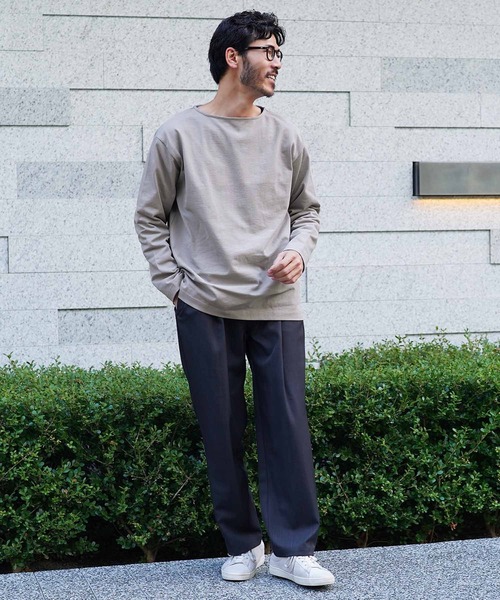 jiggys shop(ジギーズショップ)の「13オンス ヘビーウェイトロンT バスクシャツ カットソー(Tシャツ/カットソー・メンズ・ライトグレー/ネイビー/ブラック系その他/スミクロ/オフホワイト/ホワイト系その他・MEDIUM/LARGE/X-LARGE)」の21枚目の写真