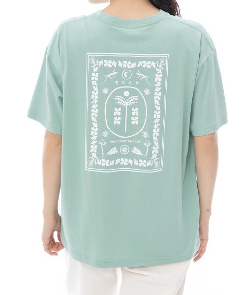 RVCA(ルーカ)の「RVCA レディース LUCKY DREAM LOOSE FIT SS TEE Tシャツ 【2025年春夏モデル】/ルーカバックプリント半袖Tシャツ(Tシャツ/カットソー・レディース・ミント/ブラック/ホワイト系その他・MEDIUM/SMALL/LARGE)」の1枚目の写真