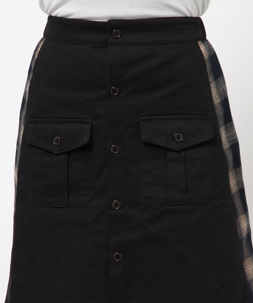 Kastane(カスタネ)の「チェック切替SK(スカート・レディース・ベージュ/グリーン/ブラック・FREE)」の9枚目の写真