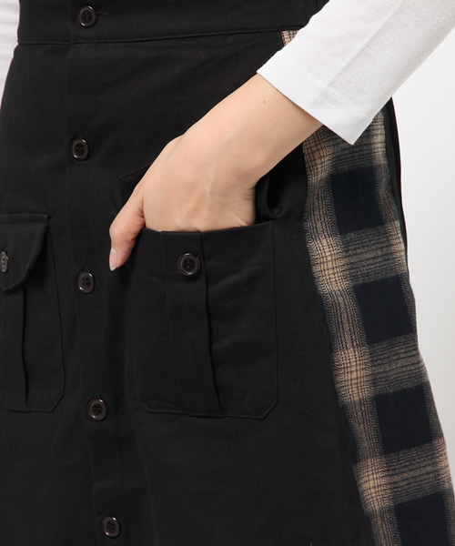 Kastane(カスタネ)の「チェック切替SK(スカート・レディース・ベージュ/グリーン/ブラック・FREE)」の11枚目の写真