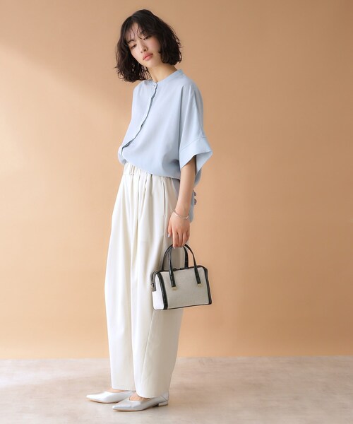 THE SHOP TK （ザ ショップ ティーケー ）の「キャンバス合皮コンビミニバッグ（ショルダーバッグ・レディース・ホワイト系7/ブラック系4・00）」の14枚目の写真