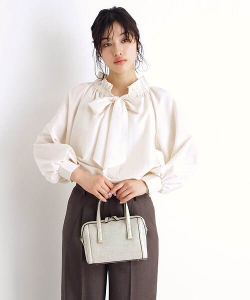 THE SHOP TK （ザ ショップ ティーケー ）の「キャンバス合皮コンビミニバッグ（ショルダーバッグ・レディース・ホワイト系7/ブラック系4・00）」の7枚目の写真