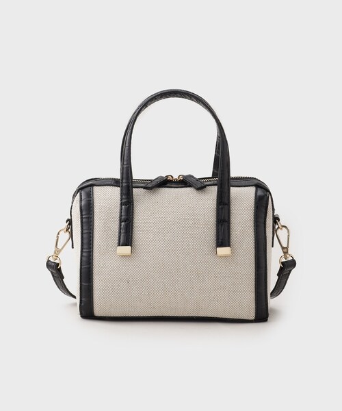 THE SHOP TK （ザ ショップ ティーケー ）の「キャンバス合皮コンビミニバッグ（ショルダーバッグ・レディース・ホワイト系7/ブラック系4・00）」の15枚目の写真