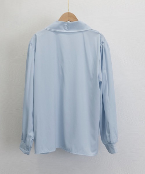 Miniministore(ミニミニストア)の「ボウタイブラウスリボンタイシャツブラウス(シャツ/ブラウス・レディース・ホワイト/ブラック/ベージュ/ブルー・FREE)」の11枚目の写真