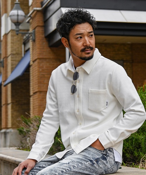 アダムスジャグラー ホワイト シャツ サイズS RTEG/Z.Wロングシャツ（シャツ/ブラウス）｜adamsJUGGLER