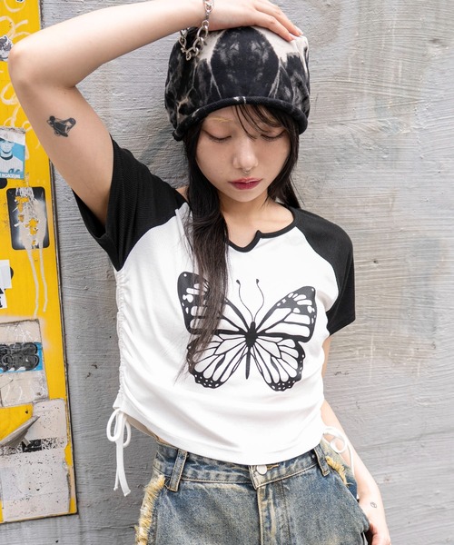 WEGO（ウィゴー）の「WEGO/キーネックサイドレースアップちびT（Tシャツ/カットソー・レディース・その他2/その他1/その他4/その他3/その他6/その他5/その他8/その他7・FREE）」の8枚目の写真