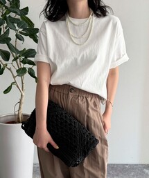 fredy emue | 【新色追加！】ベーシッククロップド丈Tシャツ(Tシャツ/カットソー)