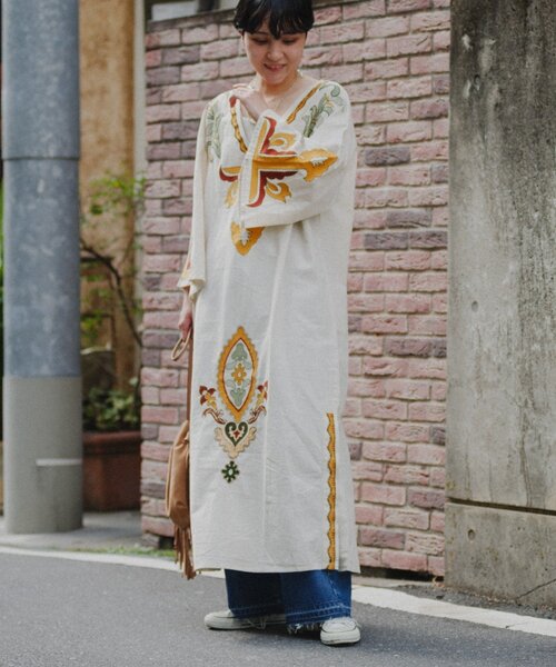 CIAOPANIC TYPY（チャオパニックティピー）の「【aguni】エンブロイダリーIラインワンピ（ワンピース・レディース・ブラック/ブラウン・ONE SIZE）」の21枚目の写真