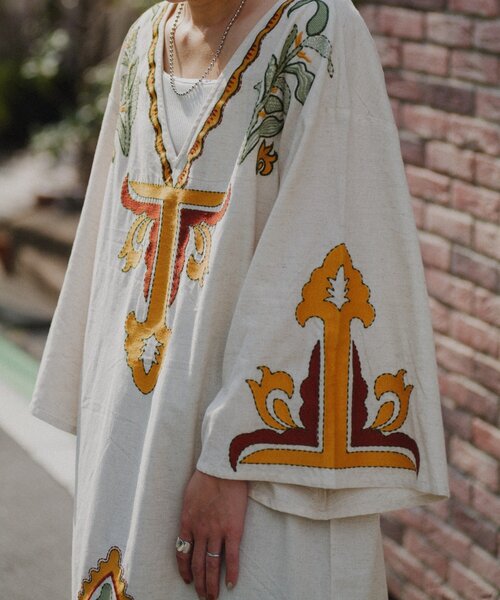 CIAOPANIC TYPY（チャオパニックティピー）の「【aguni】エンブロイダリーIラインワンピ（ワンピース・レディース・ブラック/ブラウン・ONE SIZE）」の15枚目の写真