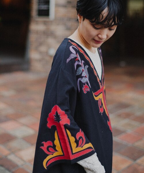 CIAOPANIC TYPY（チャオパニックティピー）の「【aguni】エンブロイダリーIラインワンピ（ワンピース・レディース・ブラック/ブラウン・ONE SIZE）」の11枚目の写真