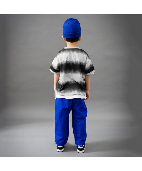 BREEZE（ブリーズ）の「【B NEW JACK】タイダイ風プリント半袖トップス_ジュニア対応（Tシャツ/カットソー・キッズ・ブルー/ブラック・90/100/110/120/130/140/150/160）」の4枚目の写真
