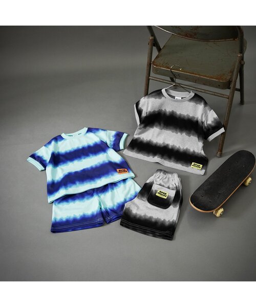 BREEZE（ブリーズ）の「【B NEW JACK】タイダイ風プリント半袖トップス_ジュニア対応（Tシャツ/カットソー・キッズ・ブルー/ブラック・90/100/110/120/130/140/150/160）」の8枚目の写真