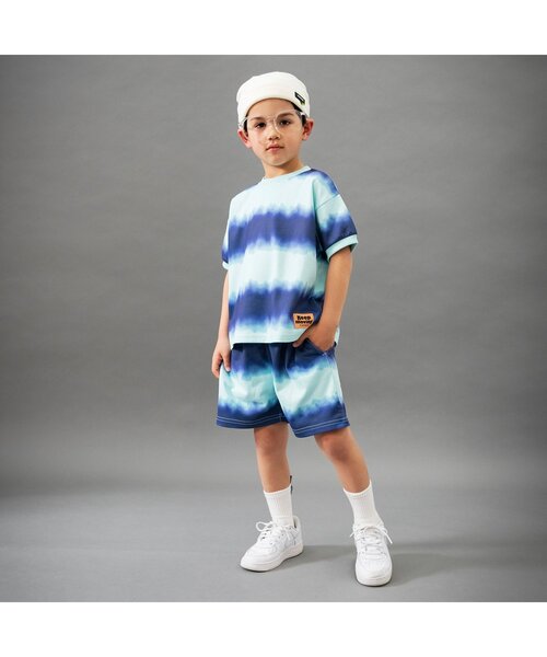 BREEZE（ブリーズ）の「【B NEW JACK】タイダイ風プリント半袖トップス_ジュニア対応（Tシャツ/カットソー・キッズ・ブルー/ブラック・90/100/110/120/130/140/150/160）」の5枚目の写真