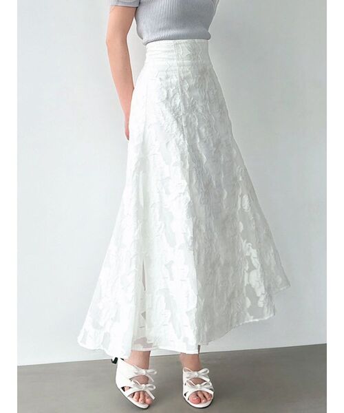 RESEXXY（リゼクシー）の「シアーフラワースカート（スカート・レディース・ホワイト/ブラック/ブルー・FREE）」の2枚目の写真