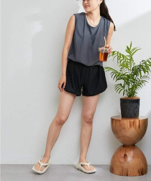 CIAOPANIC TYPY（チャオパニックティピー）の「【WEB限定】バックリボンオールインワン水着2点セット（水着・レディース・カーキ/ブラック/チャコールグレー/ブラウン・X-LARGE/MEDIUM/LARGE）」の14枚目の写真