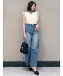美品❣️SNIDEL❣️デニム❣️ストレート❣️パンツ❣️ SNIDEL（スナイデル）の「ORGANICSストレートデニム（デニム