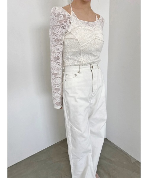 SNIDEL（スナイデル）の「【00サイズあり】バレルデザインデニム（デニムパンツ・レディース・インディゴブルー/ホワイト/ブルー・00/0/1）」の4枚目の写真