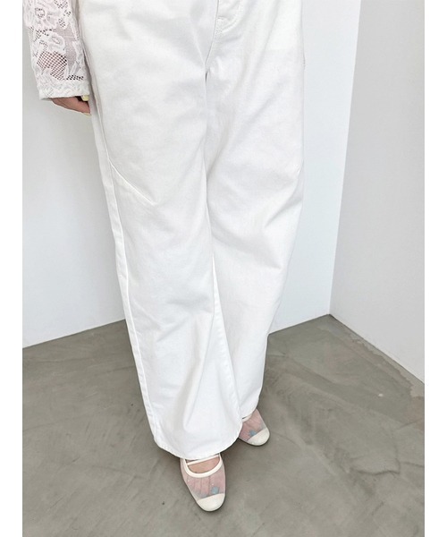 SNIDEL（スナイデル）の「【00サイズあり】バレルデザインデニム（デニムパンツ・レディース・インディゴブルー/ホワイト/ブルー・00/0/1）」の5枚目の写真