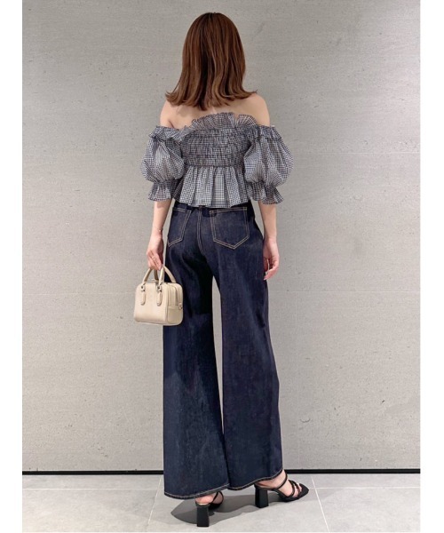 SNIDEL（スナイデル）の「【00サイズあり】バレルデザインデニム（デニムパンツ・レディース・インディゴブルー/ホワイト/ブルー・00/0/1）」の16枚目の写真