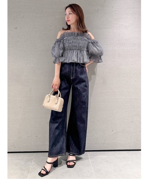 SNIDEL（スナイデル）の「【00サイズあり】バレルデザインデニム（デニムパンツ・レディース・インディゴブルー/ホワイト/ブルー・00/0/1）」の15枚目の写真