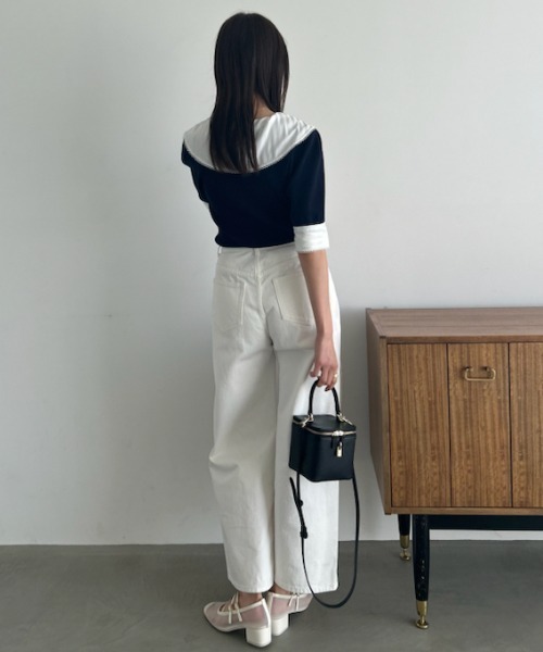 SNIDEL （スナイデル）バレルデザインデニム WHT 0 00サイズあり】バレルデザインデニム（デニムパンツ/ジーンズ