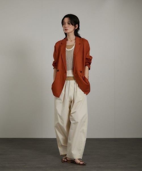 SALON adam et rope'（サロン アダム エ ロペ）の「シアーコントラストカップ付きタンク（タンクトップ・レディース・ベージュ/オフホワイト/ブラック・FREE）」の10枚目の写真