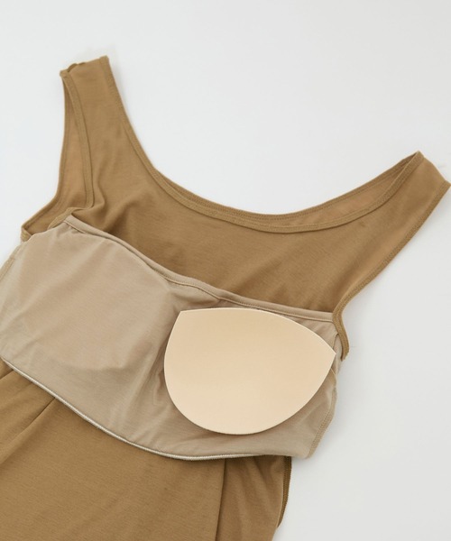 SALON adam et rope'（サロン アダム エ ロペ）の「シアーコントラストカップ付きタンク（タンクトップ・レディース・ベージュ/オフホワイト/ブラック・FREE）」の15枚目の写真