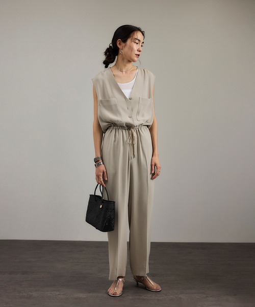 SALON adam et rope'（サロン アダム エ ロペ）の「シアーコントラストカップ付きタンク（タンクトップ・レディース・ベージュ/オフホワイト/ブラック・FREE）」の21枚目の写真