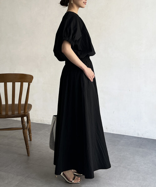 Chez toi（シェトワ）の「ボリュームブラウス×フレアスカートSET（ワンピース・レディース・ブラック/グリーン/ライトグレー・FREE）」の18枚目の写真