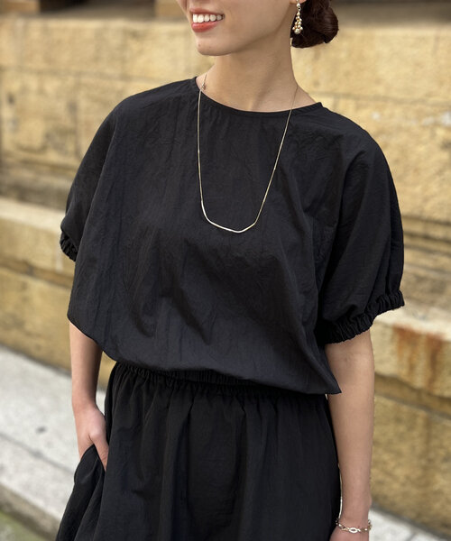 Chez toi（シェトワ）の「ボリュームブラウス×フレアスカートSET（ワンピース・レディース・ブラック/グリーン/ライトグレー・FREE）」の21枚目の写真