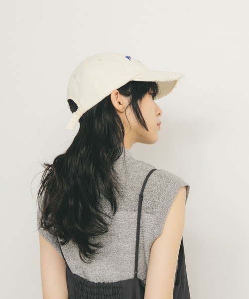 KBF(ケイビーエフ)の「ダメージブリムCAP(キャップ・レディース・アイボリー/カーキ/ネイビー・ONE)」の5枚目の写真