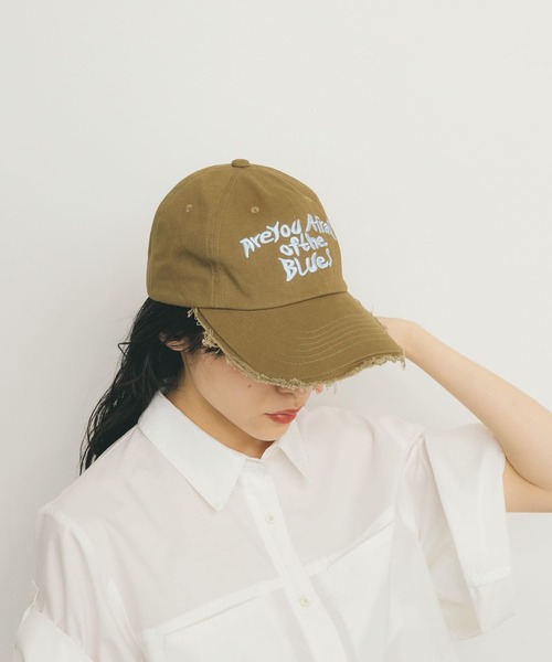 KBF(ケイビーエフ)の「ダメージブリムCAP(キャップ・レディース・アイボリー/カーキ/ネイビー・ONE)」の8枚目の写真