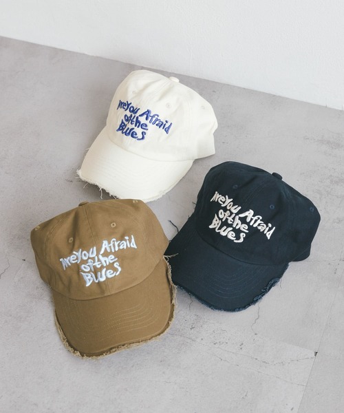 KBF(ケイビーエフ)の「ダメージブリムCAP(キャップ・レディース・アイボリー/カーキ/ネイビー・ONE)」の22枚目の写真