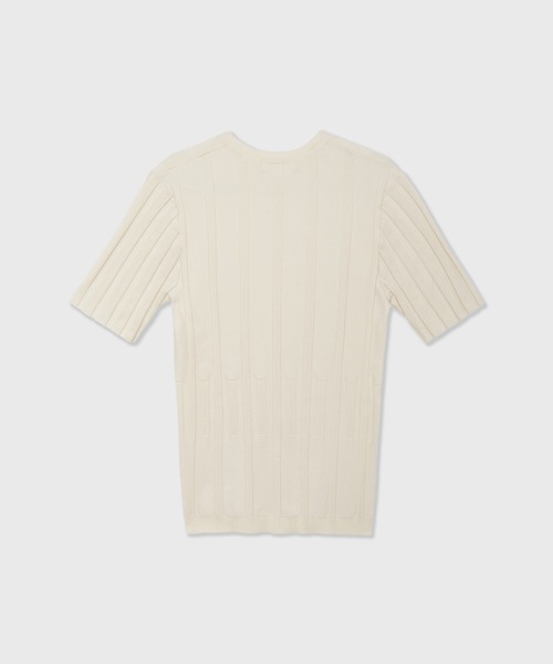 CINOH（チノ）の「SUVIN HALF SLEEVES KNIT（ニット/セーター・レディース・ブラック/ホワイト・38/36）」の5枚目の写真