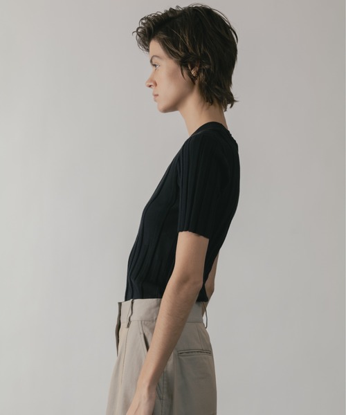 セール】SUVIN HALF SLEEVES KNIT（ニット/セーター）｜CINOH